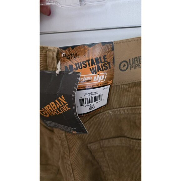URBAN PIPELINE Corduroy Pants Adjustable Waist Tan Khaki BOYS 8 Reg Boot NWT - Picture 3 of 9